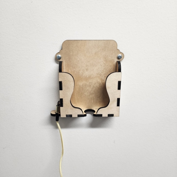 Wall Mount Phone Holder- Single - SVG. Digital files.