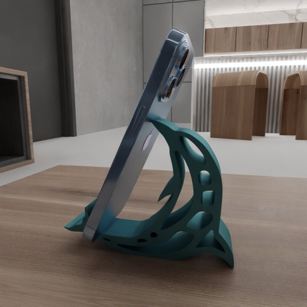 Dolphin Phone Stand or Holder for Accessories With 3D Stl Files, 3D Printed Decor, Cell Phone Holder, 3D Printing,Gift Idea, Phone Stand
