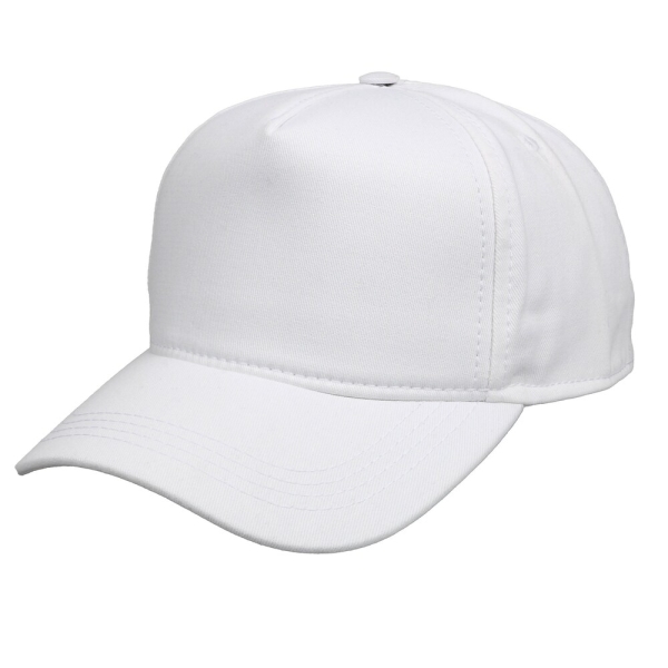 White Cotton Fabric Baseball Cap, 5 Panel Baseball Hat, Hatsquare Men Summer Hat, Adjustable Baseball Cap, Women Hat, Sports Dad Cap