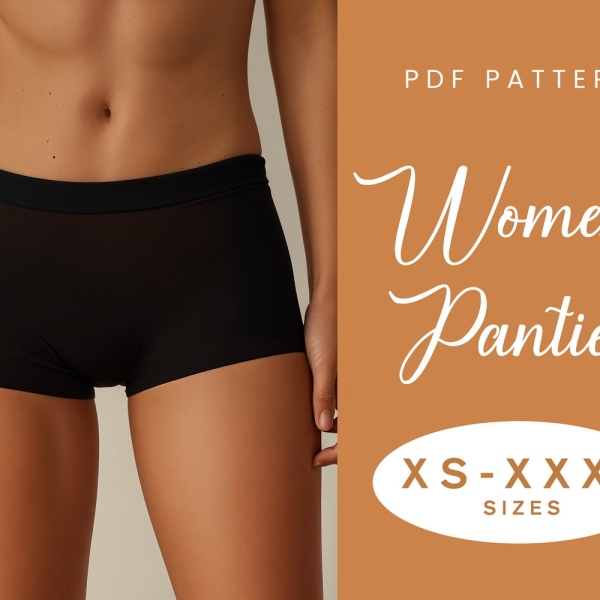 Boxer Briefs Sewing Pattern | XS-XXXL | Instant Download | Easy Digital PDF | Women's Lingerie Pant Pattern Underwear Brief Knickers