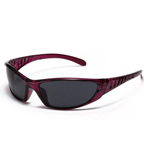 Y2K Vintage Sunglasses – Polarized Wrap Around Oval Shades | Party, Rave, Techno | Cycling, Running, Sports Glasses for Men & Women