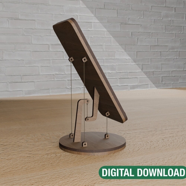 Floating Phone Stand laser cut files svg digital download - Elegant Floating Phone Stand DIY Project - Detailed Laser Cut Files