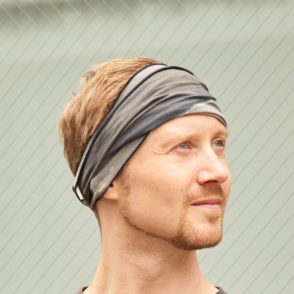 Tie Dye Infinity Hippie Headband, Yoga Hairband, Sports Running Fitness Head Wrap, Bandana Hair Band, Hand Dyed Wide Design, Men Women