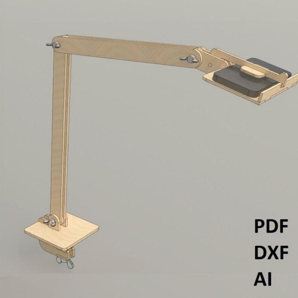 Digital Laser Cut File - Smartphone Camera / Scanner Stand (PDF, DXF, Al, SVG)