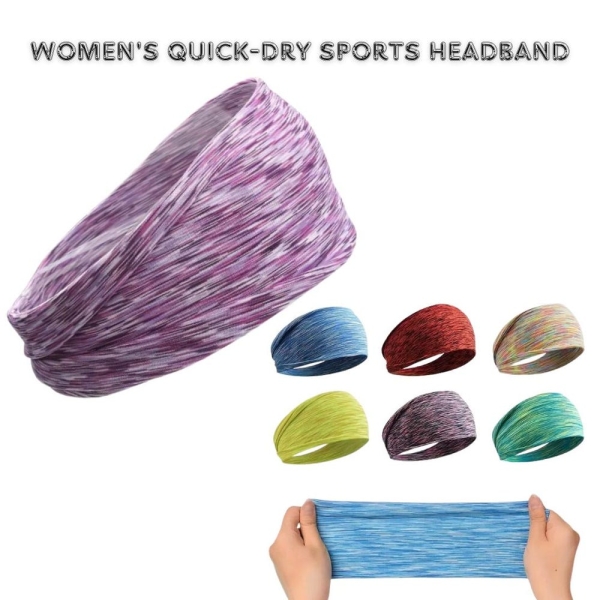 iridescent Women's Quick-Dry Sports Headband | Lightweight, Stretchy, and Breathable Hair Band for Running, Yoga, & Outdoor Workouts
