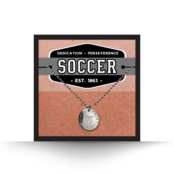 Soccer Necklace for Men, Boys, Women, Girls - Hypoallergenic and Tarnish Resistant