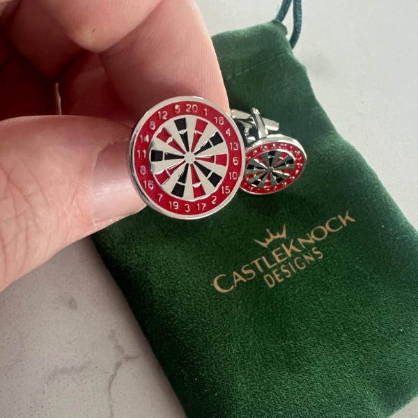Dart Board Cufflinks Sports Inspired Men's Jewelry darts Accessories Unique Gift for Him darts Lover Cufflinks