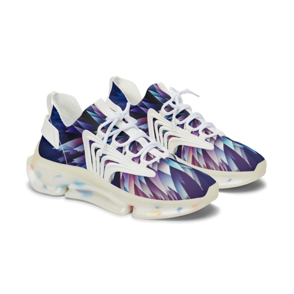 Vibrant Women's Mesh Sneakers with Colorful Geometric Design, Trendy Athletic Shoes for Fitness, Casual Wear, Gift Idea, Summer Style