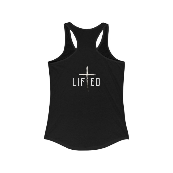 Lifted Back Design Christian Women's Ideal Racerback Tank, Workout Tanktop Gift for Christian Women Gym