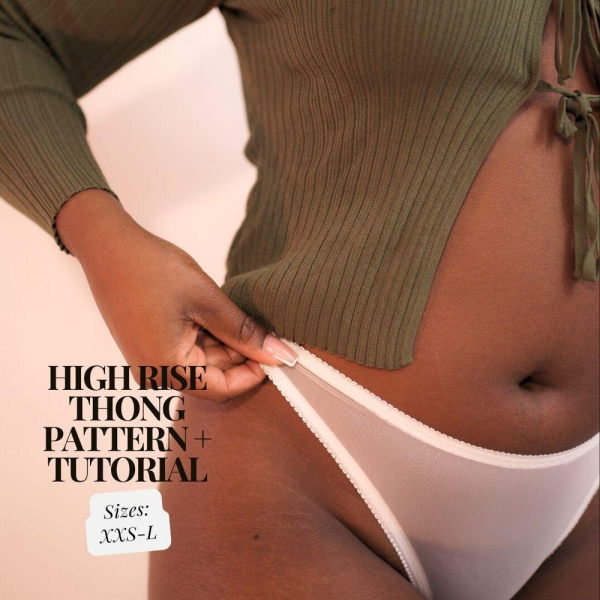 Cheeky Thong PDF Sewing Pattern| Women's Lingerie Tutorial, How-To, DIY | Instant Download (XXS - L)