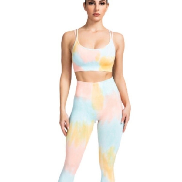 Tie Dye Sportswear Yoga Set| Women's Sports & Fitness Activewear| Matching Set| Gym Wear for Women| Workout Set