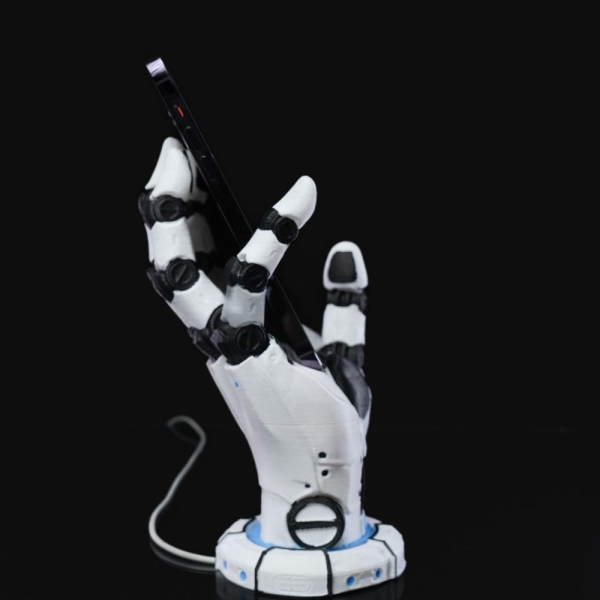 Android Hand Phone Holder - Robotic Future | Unique Gadget Stand, Phone Accessory, Desktop Decor, Gift Idea, Modern Tech | Futuristic Design