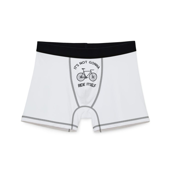Funny Men's Boxers, Gift for Him, Humor Underwear, Cycling Lover Gift, Comfy Boxer Briefs, Unique Present