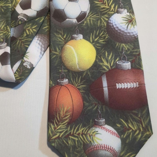 Sports 'Just Ball Christmas' Ralph Marlin Tie Men's Ties Neckties