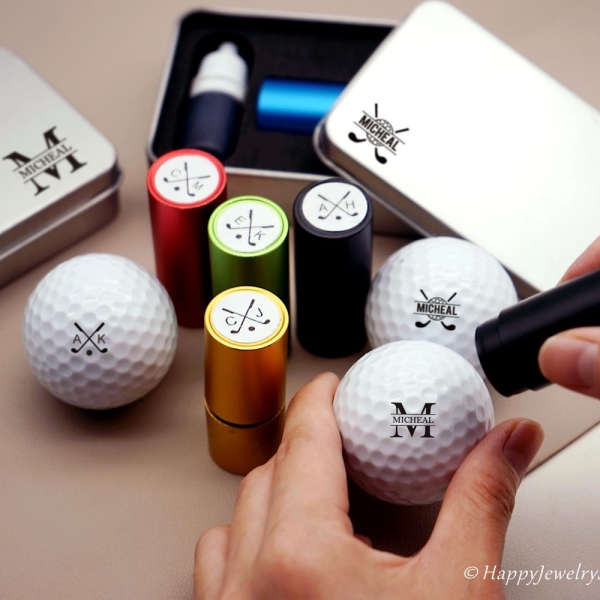 Custom Golf Ball Stamp Box, Personalized Golf Stamps, Gift for Golfer, Golf Ball Marker, Golf Accessories, Gifts For Men, Fathers Day Gift
