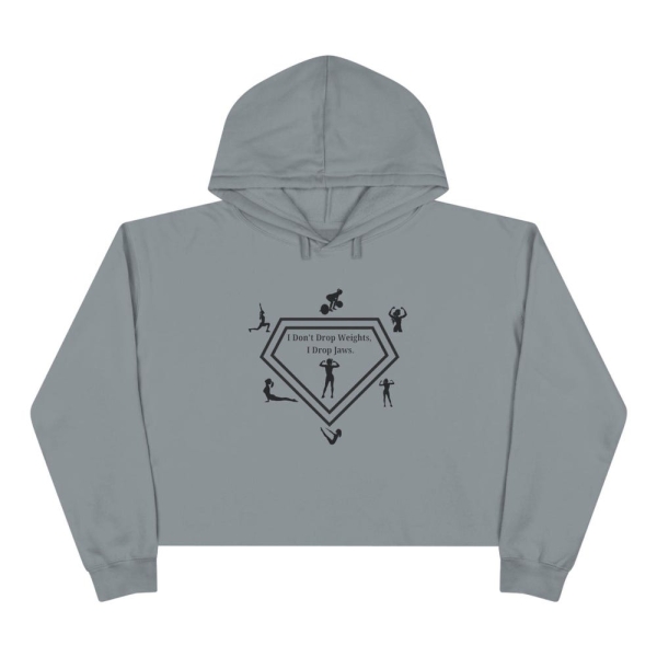Fitness Crop Hoodie - Motivational Activewear, Gym Clothing, Workout Sweater, Casual Sportswear, Gift for Fitness Lovers