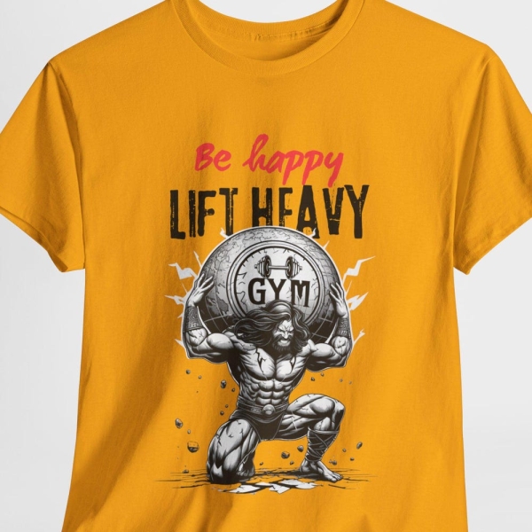 Gym T-Shirt- Bodybuilding Shirt, Unisex Heavy Cotton, Fitness Top Apparel, Muscle Building Clothing
